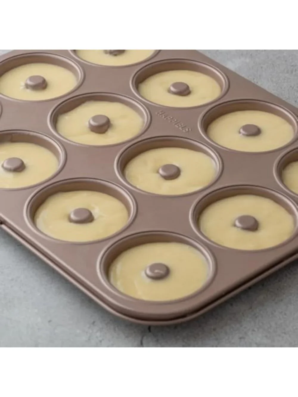 Nonstick 12-Cavity Donut Pan, PFOA & BPA Free, Perfect for Baking Delicious